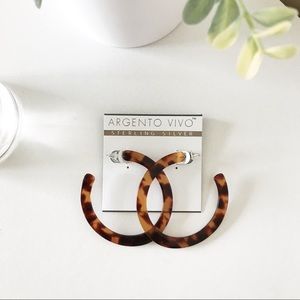 Argento Vivo 57mm Tortoise Open Hoop Earrings